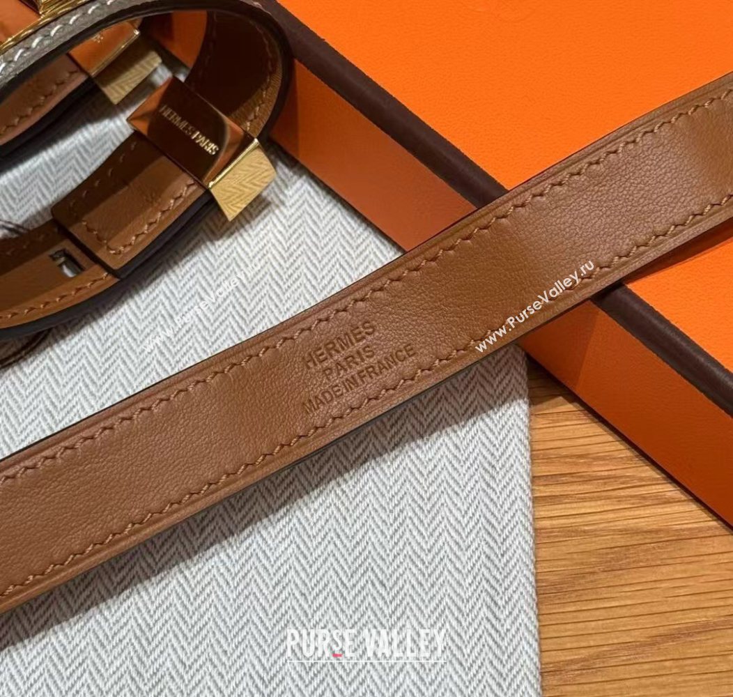 Hermes Collier de Chien bracelet in Four Medor Studs and Leather 2026 HS26010404 (99-260104131)