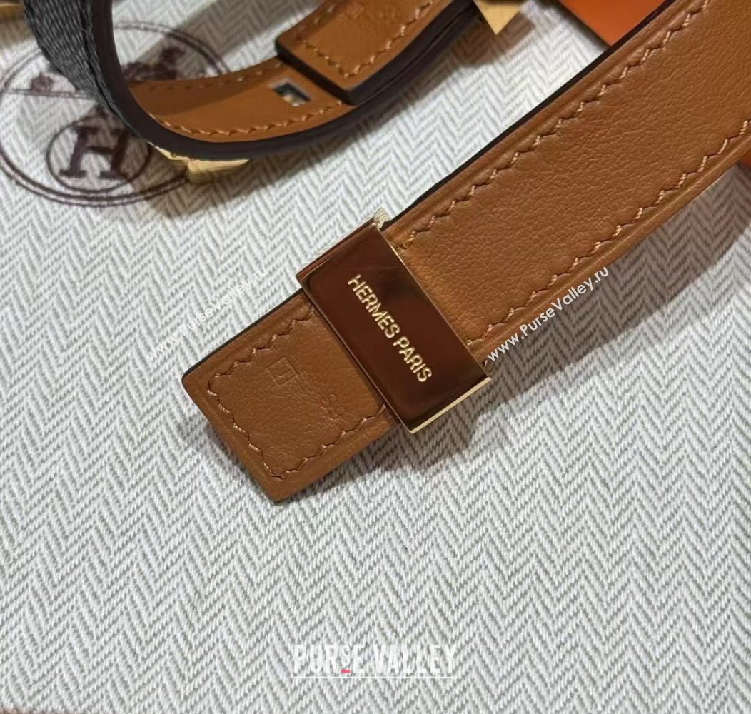 Hermes Collier de Chien bracelet in Four Medor Studs and Leather 2026 HS26010404 (99-260104131)