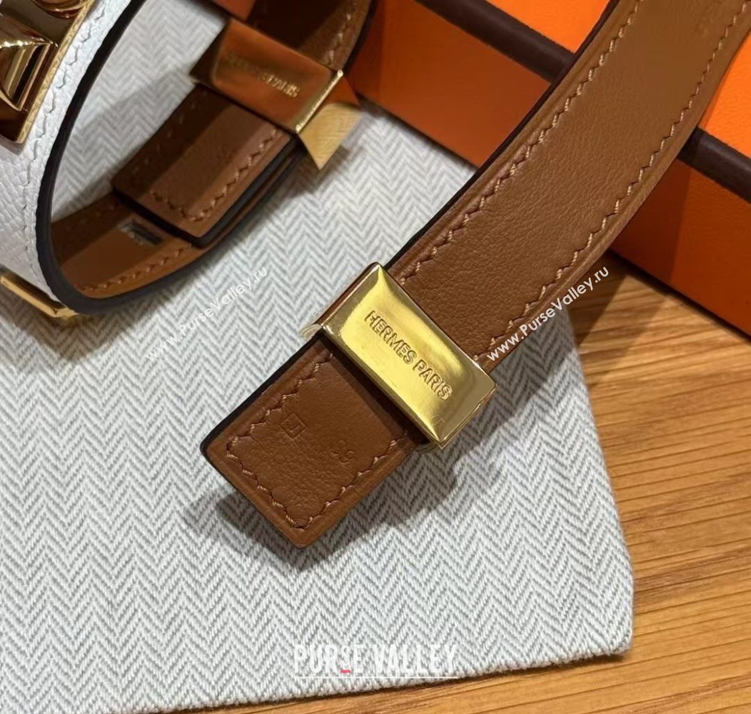 Hermes Collier de Chien bracelet in Four Medor Studs and Leather 2026 HS26010404 (99-260104131)