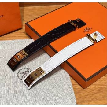 Hermes Collier de Chien bracelet in Four Medor Studs and Embossed Leather 2026 HS26010405 (99-260104132)