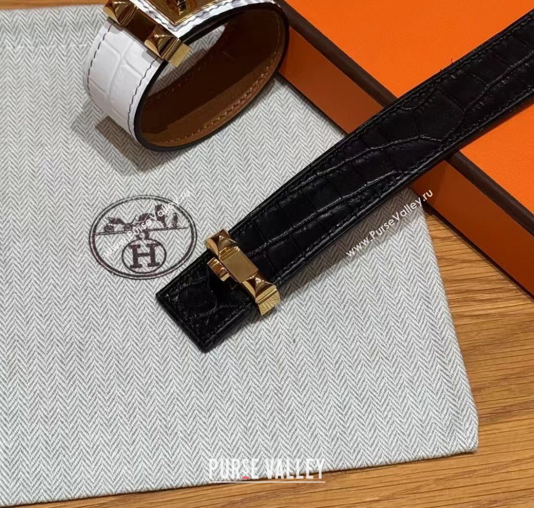 Hermes Collier de Chien bracelet in Four Medor Studs and Embossed Leather 2026 HS26010405 (99-260104132)