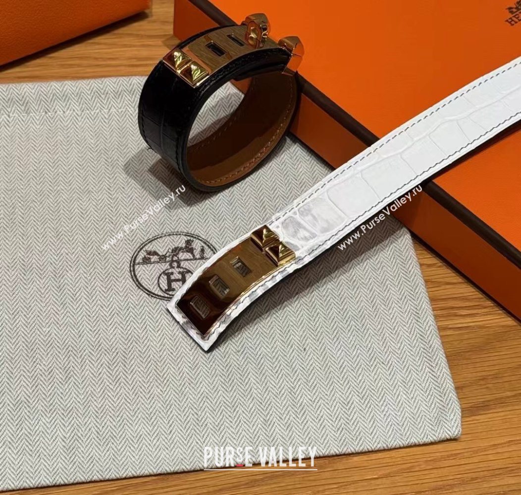 Hermes Collier de Chien bracelet in Four Medor Studs and Embossed Leather 2026 HS26010405 (99-260104132)