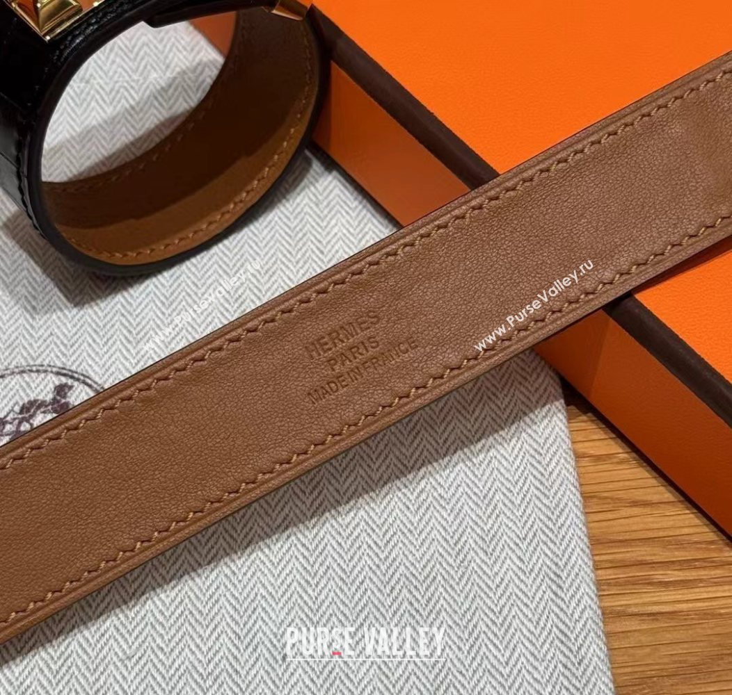 Hermes Collier de Chien bracelet in Four Medor Studs and Embossed Leather 2026 HS26010405 (99-260104132)