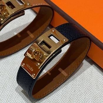 Hermes Kelly bracelet in Grained Leather Black 2025 HS010406 (99-260104133)