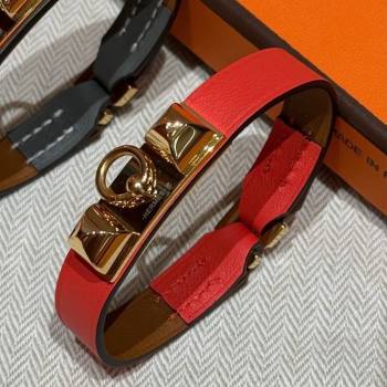 Hermes Rivale Mini bracelet 7 in Swift Leather and Studs Pink 2025 HS010407 (99-260104138)