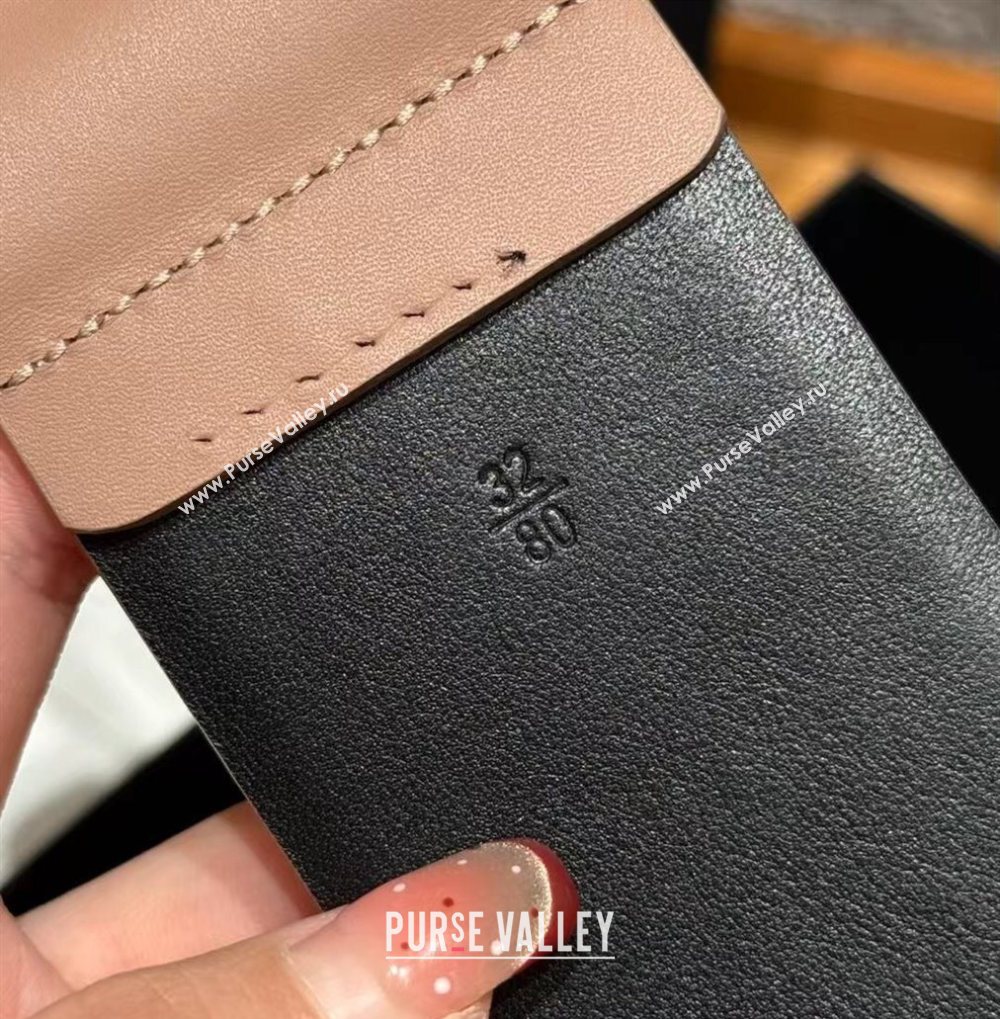 Chanel Calfskin Leather Wide Belt 5.5cm with Chain Pin Buckle Beige/Silver 2025 1231 (99-251231137)