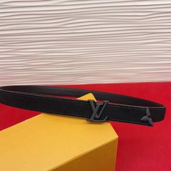 Louis Vuitton Pretty LV Belt 2cm in Suede and Leather All Black 2026 M8232 (99-260104008)