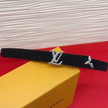 Louis Vuitton Pretty LV Belt 2cm in Suede and Leather Black/Silver 2026 M8232 (99-260104010)