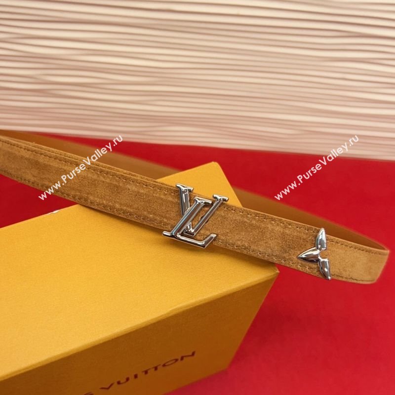 Louis Vuitton Pretty LV Belt 2cm in Suede and Leather Beige/Silver 2026 M8232 (99-260104012)