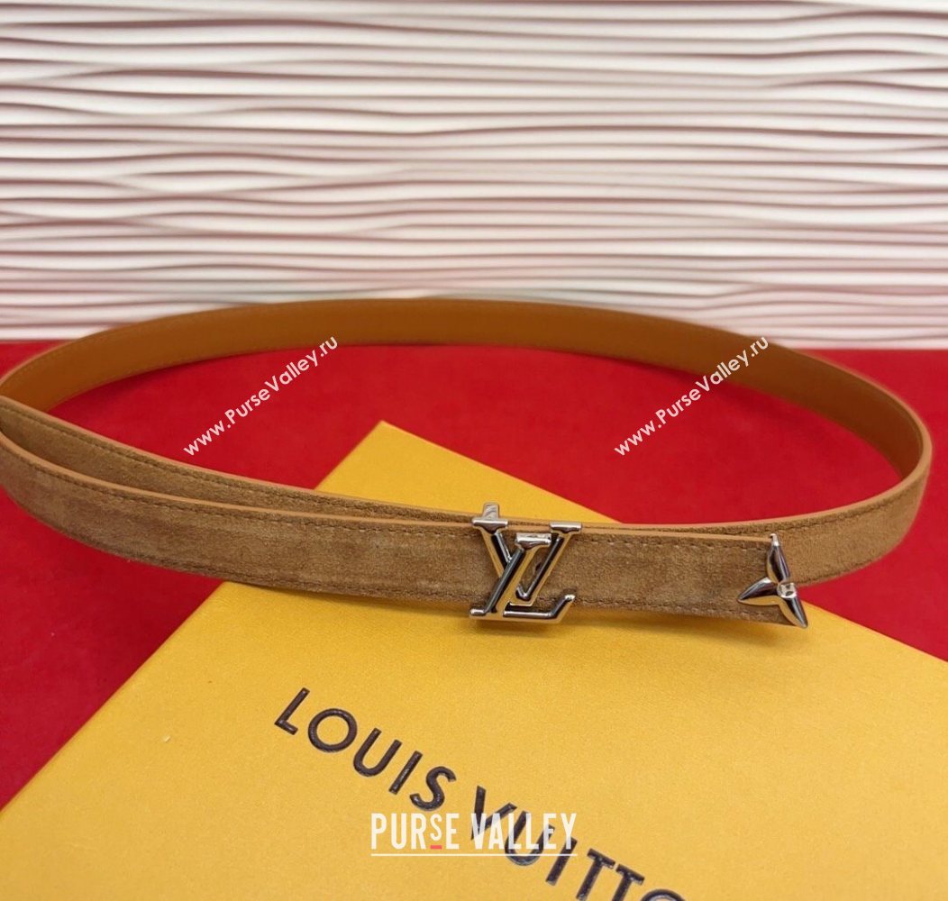 Louis Vuitton Pretty LV Belt 2cm in Suede and Leather Beige/Silver 2026 M8232 (99-260104012)