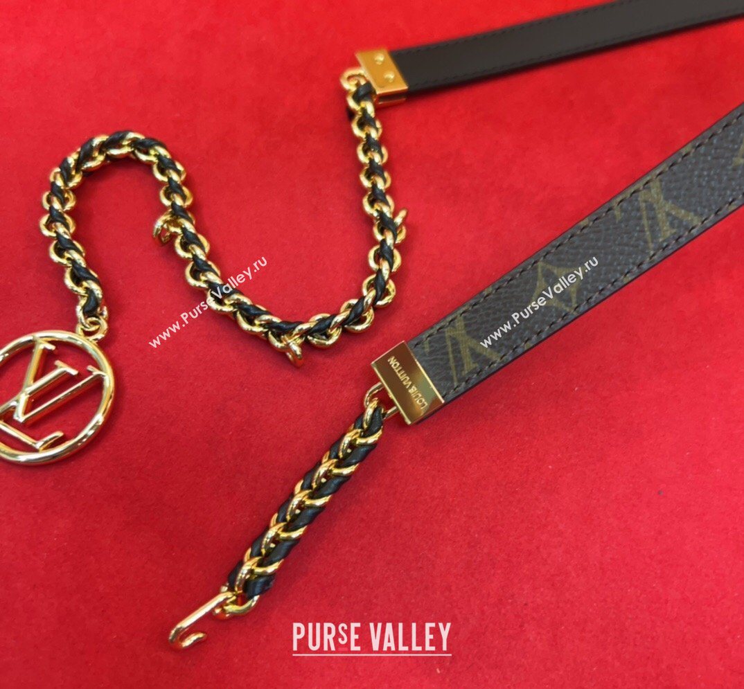Louis Vuitton Monogram Canvas and Chain Waist Belt 2cm 2026 LV031704 (99-260317047)