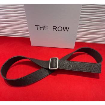 The Row Grained Leather Belt 3cm with Square Buckle Brown/Silver 2026 TR031701 (99-260317054)