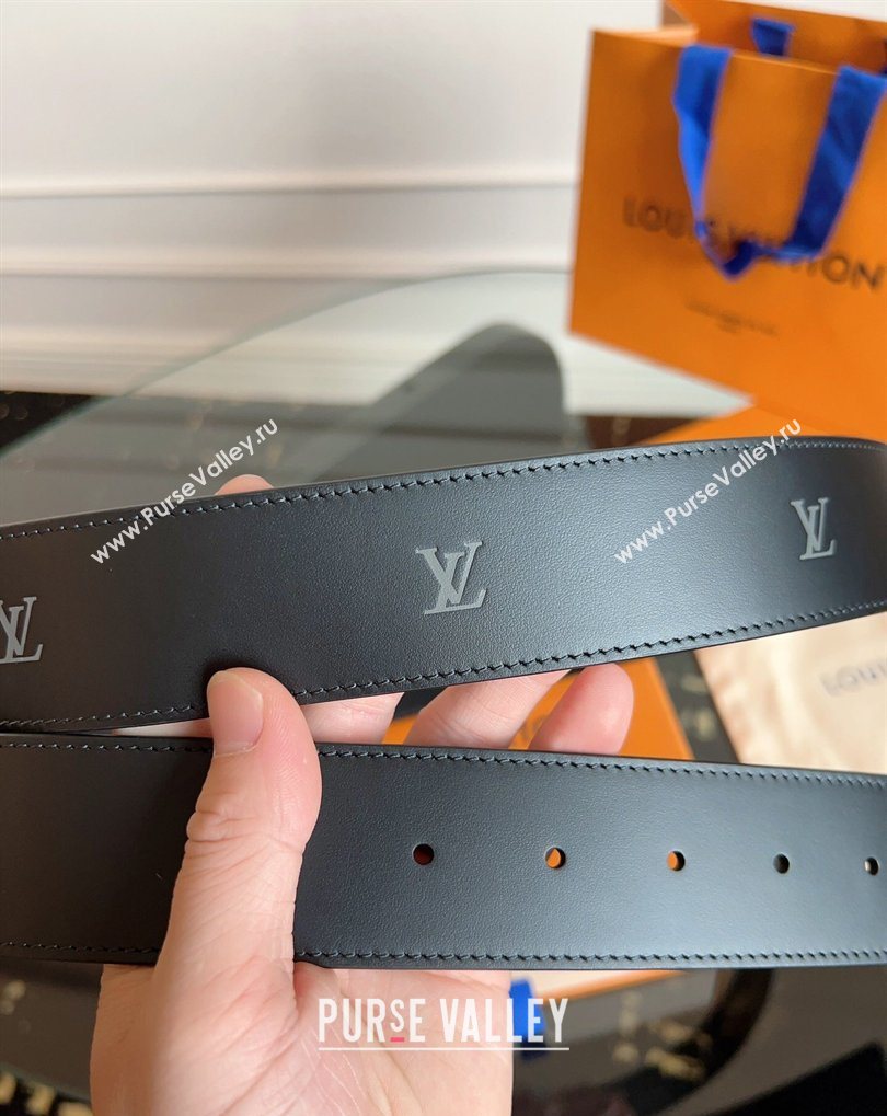 Louis Vuitton LV Embossed Leather Belt 4cm with LV Buckle Dark Brown/Shiny Gold 2026 LV031602 (99-260316086)