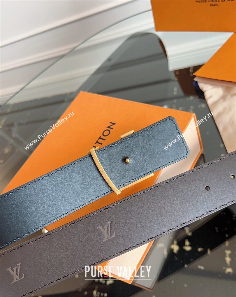 Louis Vuitton LV Embossed Leather Belt 4cm with LV Buckle Brown/Aged Gold 2026 LV031602 (99-260316089)