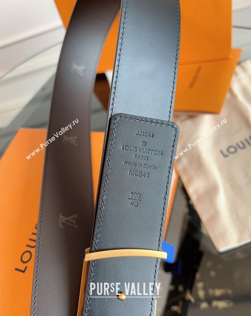Louis Vuitton LV Embossed Leather Belt 4cm with LV Buckle Brown/Aged Gold 2026 LV031602 (99-260316089)