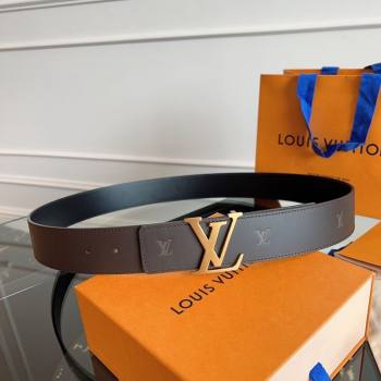 Louis Vuitton LV Embossed Leather Belt 4cm with LV Buckle Brown/Aged Gold 2026 LV031602 (99-260316089)