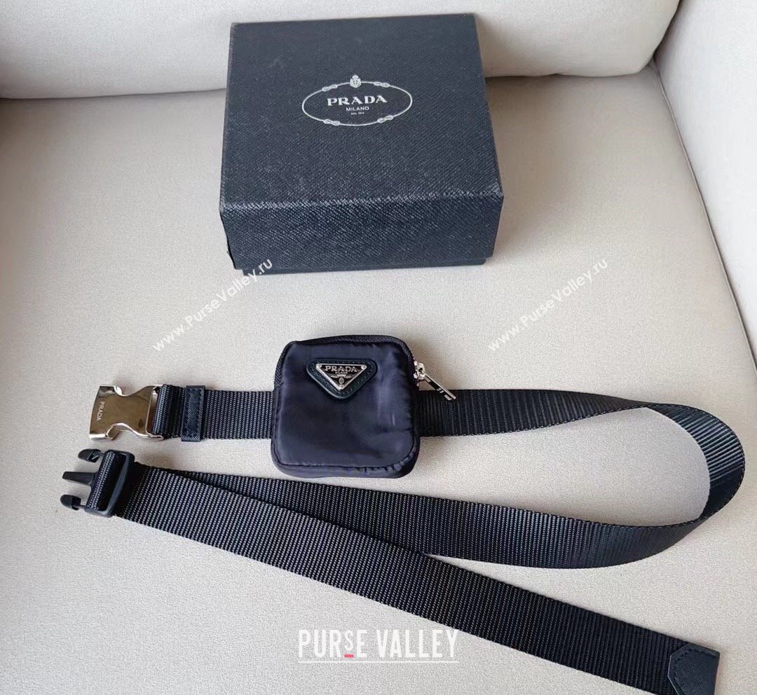 Prada Belt Bag in Nylon Fabric Black 2 2023 1018 (99-231018176)