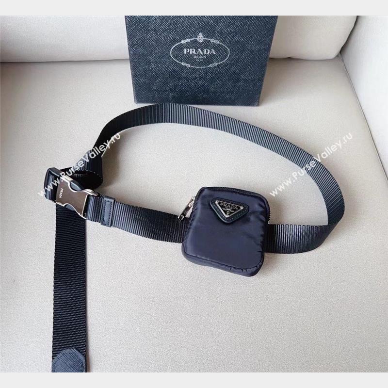 Prada Belt Bag in Nylon Fabric Black 2 2023 1018 (99-231018176)