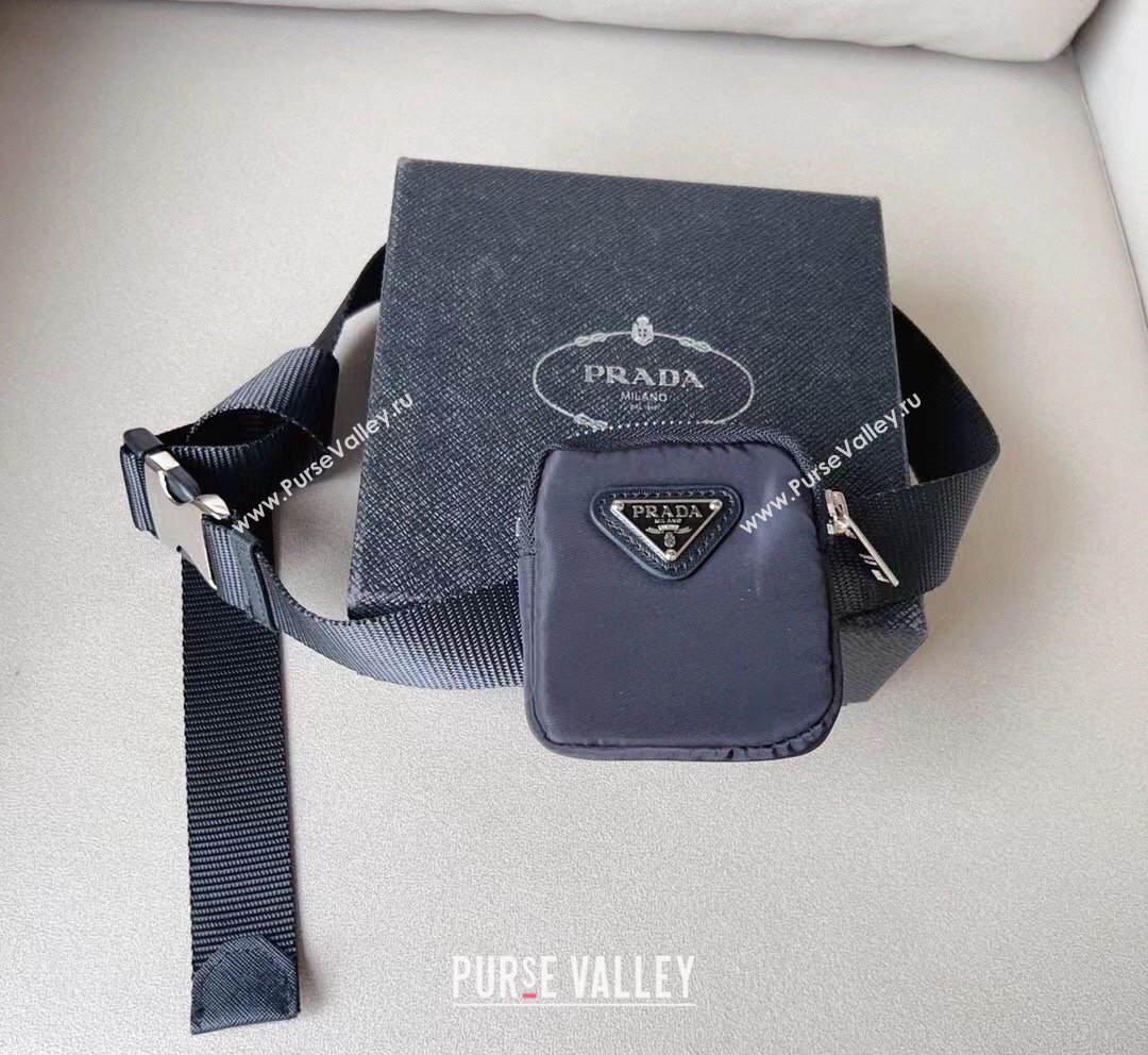 Prada Belt Bag in Nylon Fabric Black 2 2023 1018 (99-231018176)