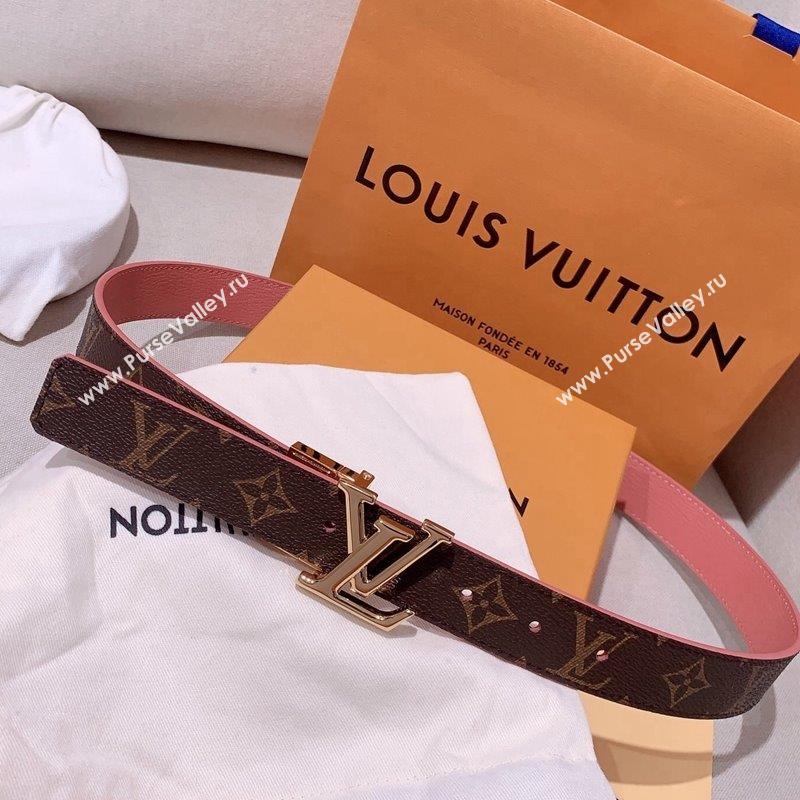 Louis Vuitton Monogram Canvas Belt 3cm with LV Buckle Light Pink 2023 LV10188 (99-231018141)