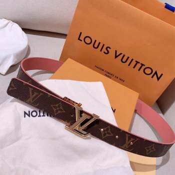 Louis Vuitton Monogram Canvas Belt 3cm with LV Buckle Light Pink 2023 LV10188 (99-231018141)