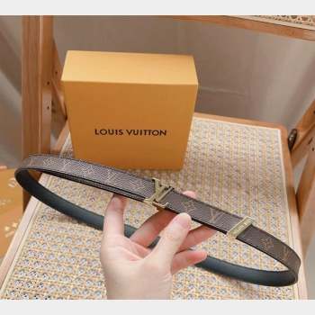 Louis Vuitton Monogram Canvas Belt 2cm with LV Buckle Black 2023 LV10184 (99-231018129)