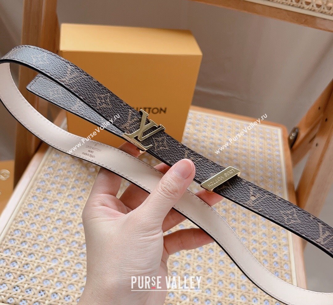 Louis Vuitton Monogram Canvas Belt 2cm with LV Buckle Nude 2023 LV10184 (99-231018130)