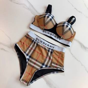 Burberry Two Pieces Swimwear Camel 2024 030601 (XMN-240306047)