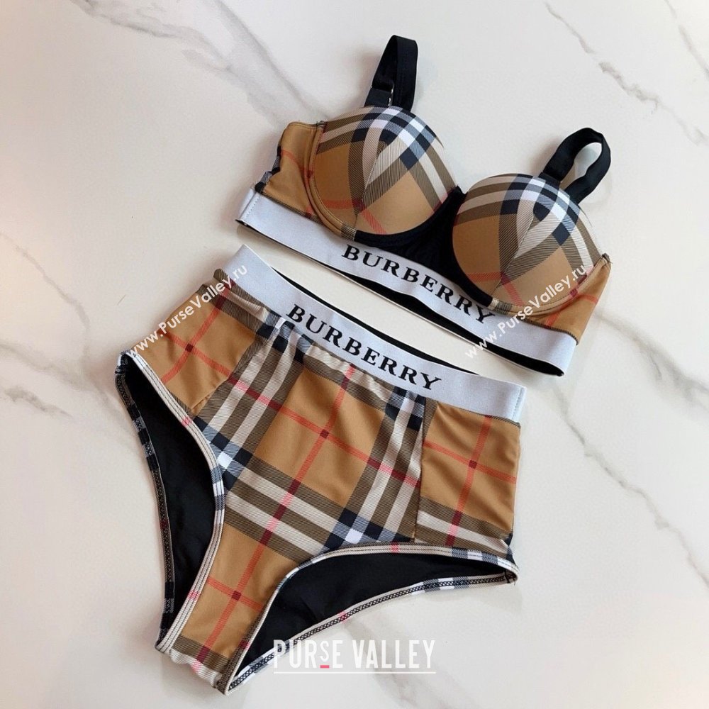 Burberry Two Pieces Swimwear Camel 2024 030601 (XMN-240306047)