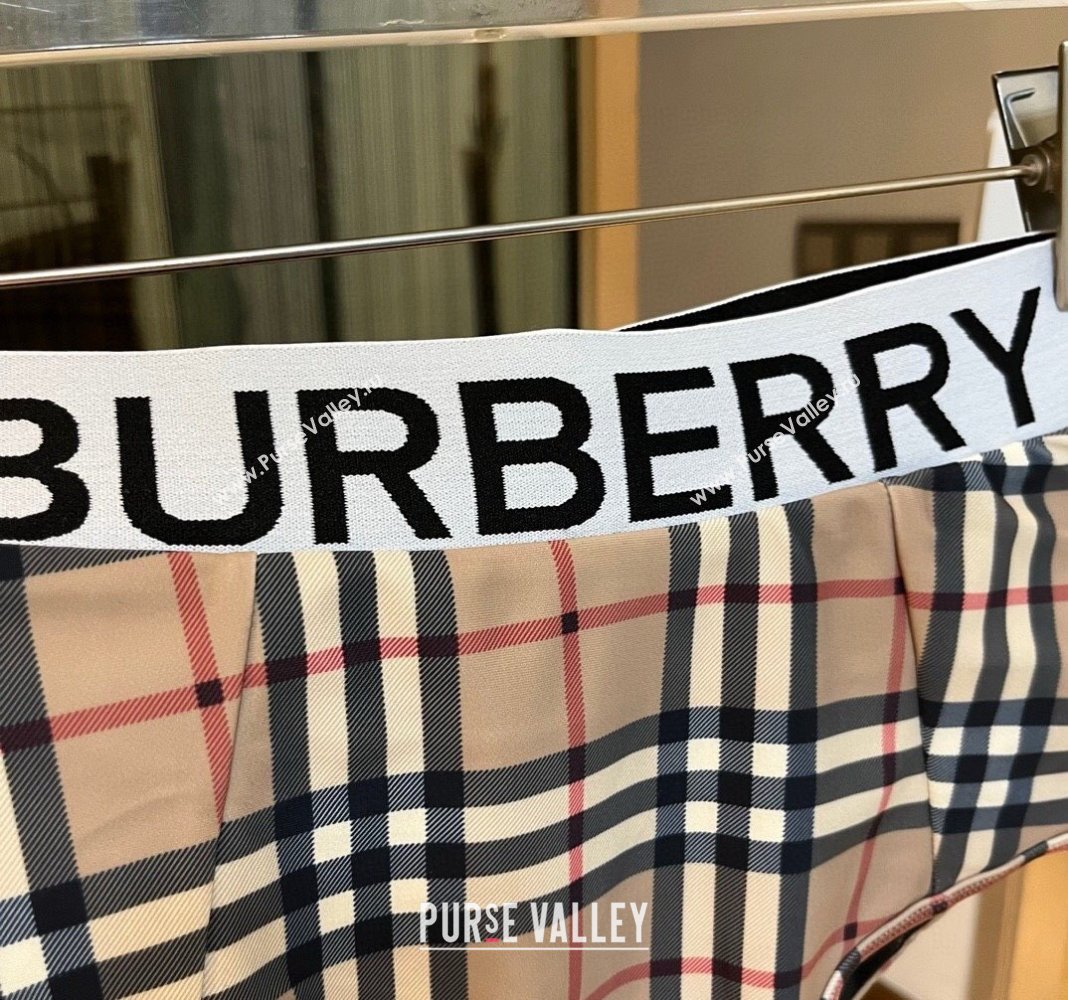 Burberry Two Pieces Check Swimwear Beige 2024 030601 (XMN-240306048)