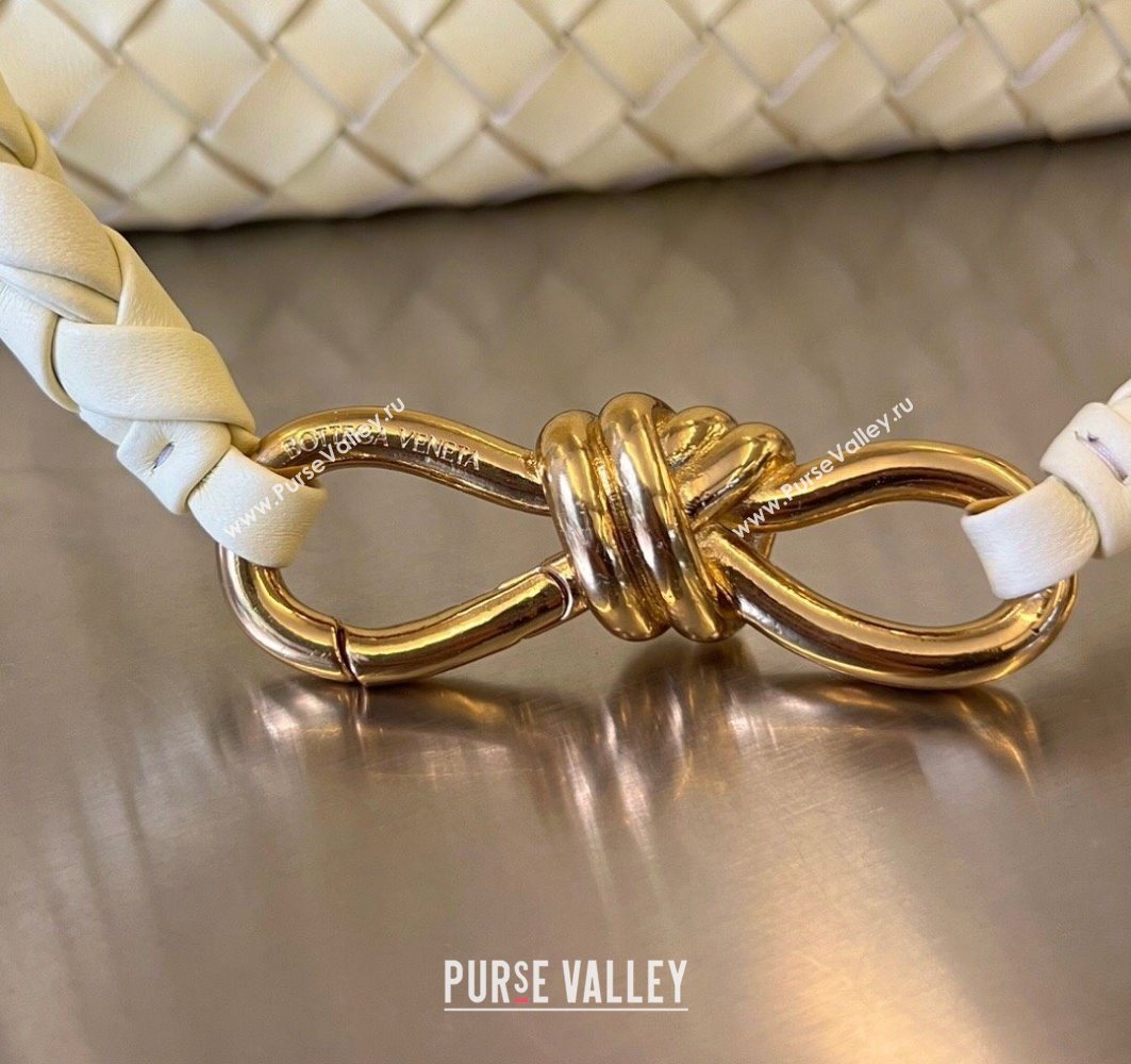 Bottega Veneta Medium Andiamo Top Handle Bag in Intrecciato Leather Ice Cream Yellow 743572 2025 0731 (WT-250731030)