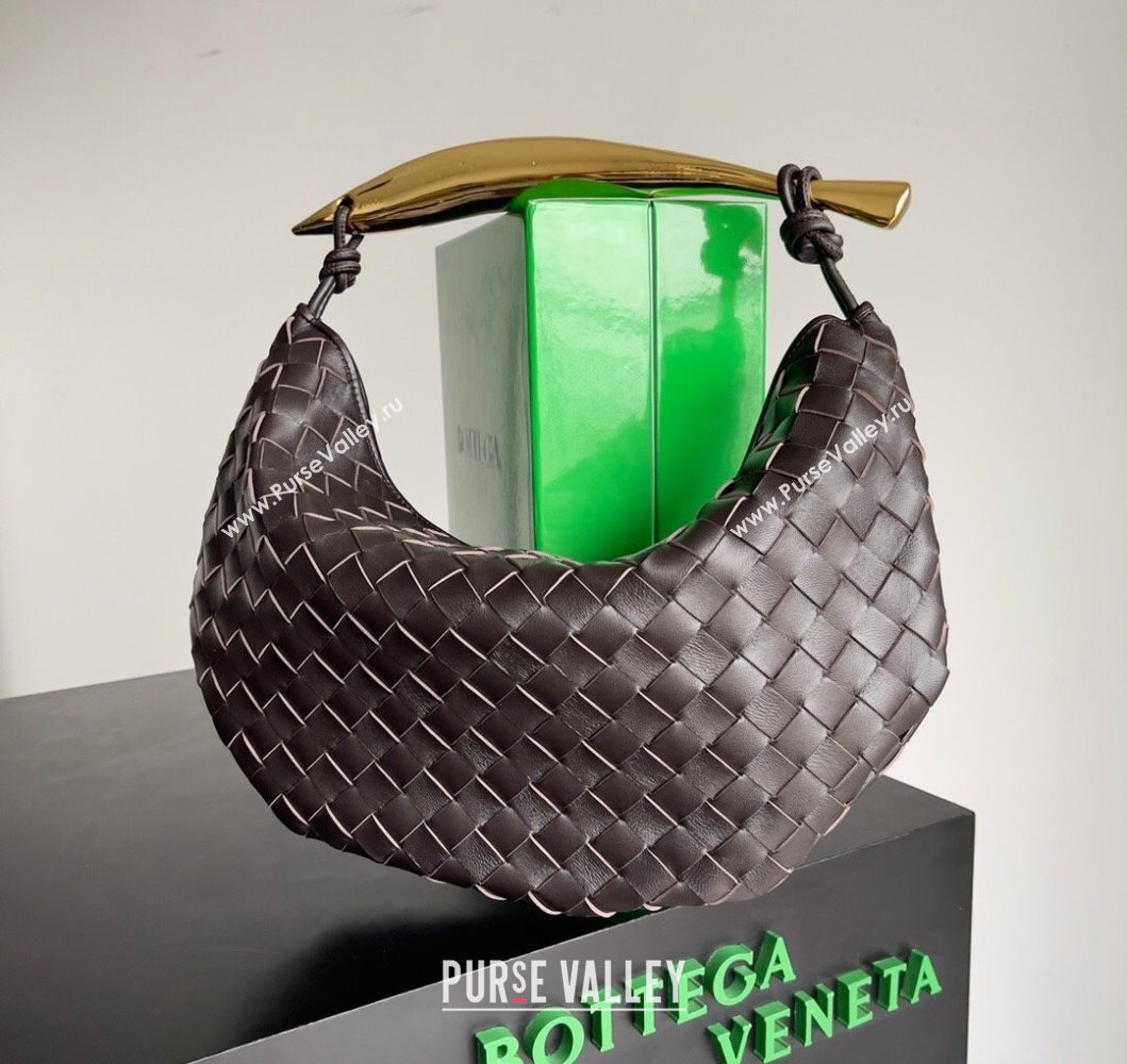 Bottega Veneta Sardine Bag in Intrecciato Leather Chocolate Brown 2024 716082 (YX-241217068)