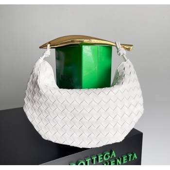 Bottega Veneta Sardine Bag in Intrecciato Leather White 2 2024 716082 (YX-241217067)