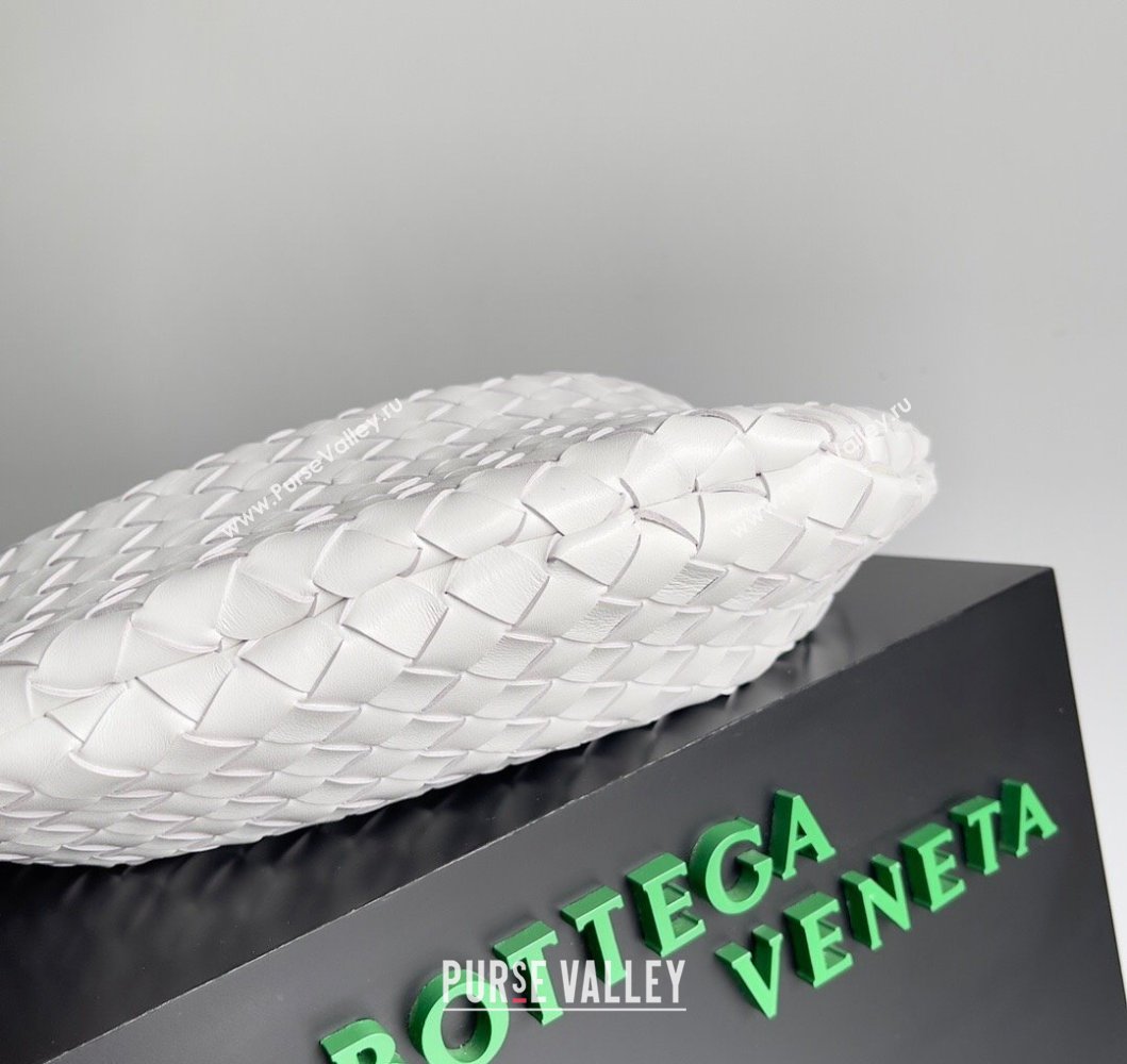 Bottega Veneta Sardine Bag in Intrecciato Leather White 2 2024 716082 (YX-241217067)