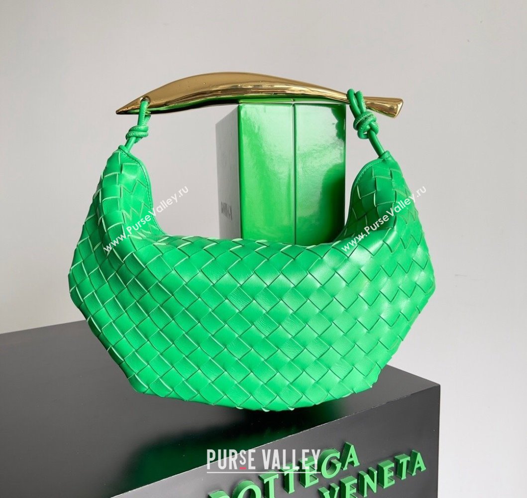 Bottega Veneta Sardine Bag in Intrecciato Leather Green 2 2024 716082 (YX-241217066)