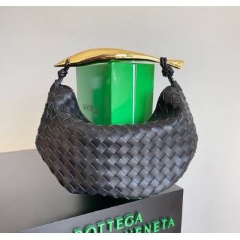 Bottega Veneta Sardine Bag in Intrecciato Leather Black 2024 716082 (YX-241217062)