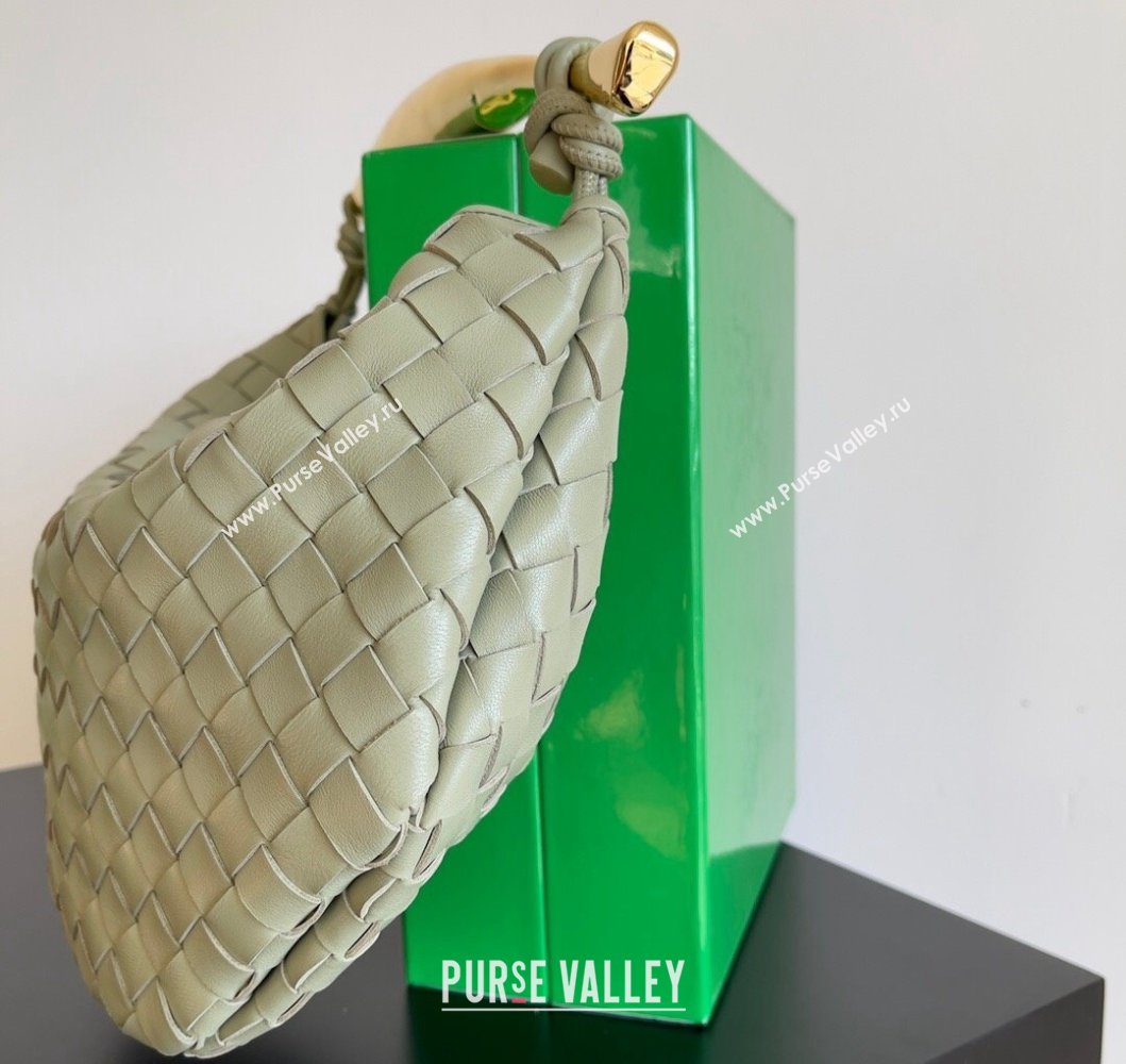 Bottega Veneta Sardine Bag in Intrecciato Leather Travertine Green 2024 716082 (YX-241217057)