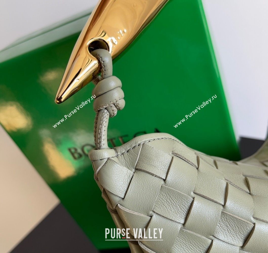 Bottega Veneta Sardine Bag in Intrecciato Leather Travertine Green 2024 716082 (YX-241217057)