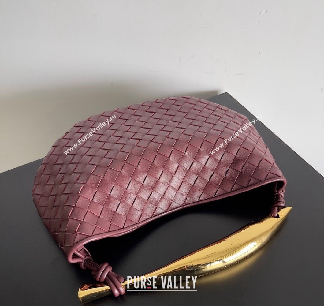 Bottega Veneta Sardine Bag in Intrecciato Leather Barolo Red 2024 716082 (YX-241217055)