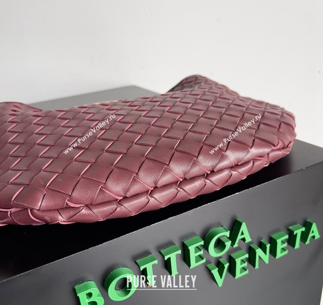 Bottega Veneta Sardine Bag in Intrecciato Leather Barolo Red 2024 716082 (YX-241217055)