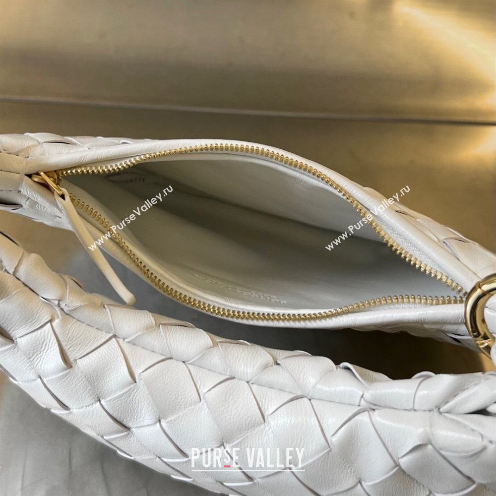 Bottega Veneta Small Gemelli Shoulder Bag in Intrecciato Leather White 2023 776764 (WT-231116017)