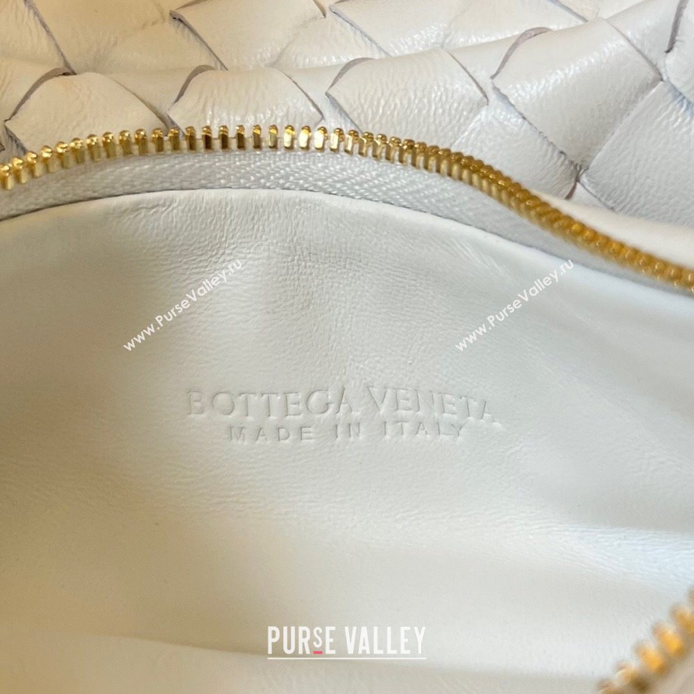 Bottega Veneta Small Gemelli Shoulder Bag in Intrecciato Leather White 2023 776764 (WT-231116017)