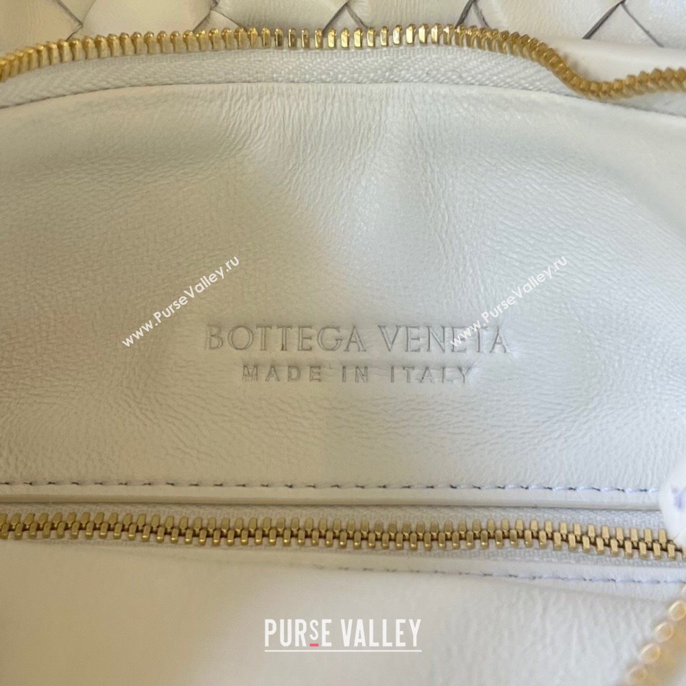 Bottega Veneta Medium Gemelli Shoulder Bag in Intrecciato Leather White 2023 764281 (WT-231130035)