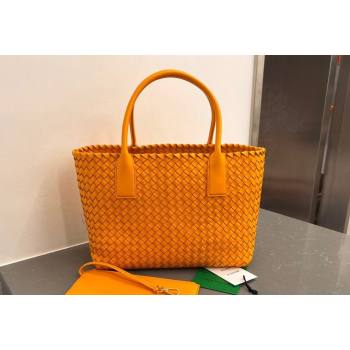 Bottega Veneta Medium Cabat Tote Bag in Intrecciato Leather Orange 2023 608810 (WT-231212073)