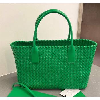 Bottega Veneta Medium Cabat Tote Bag in Intrecciato Leather Parakeet Green 2023 608810 (WT-231212074)