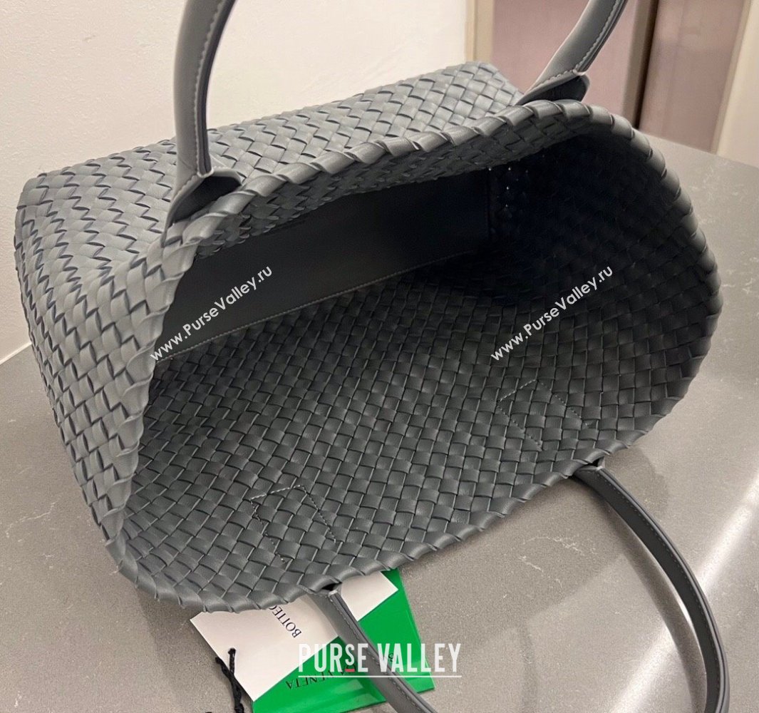 Bottega Veneta Medium Cabat Tote Bag in Intrecciato Leather Thunder Grey 2025 608810 (WT-250519095)