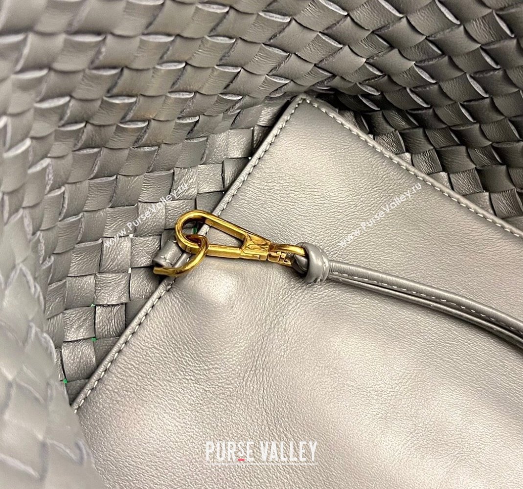 Bottega Veneta Medium Cabat Tote Bag in Intrecciato Leather Thunder Grey 2023 608810 (WT-231212075)