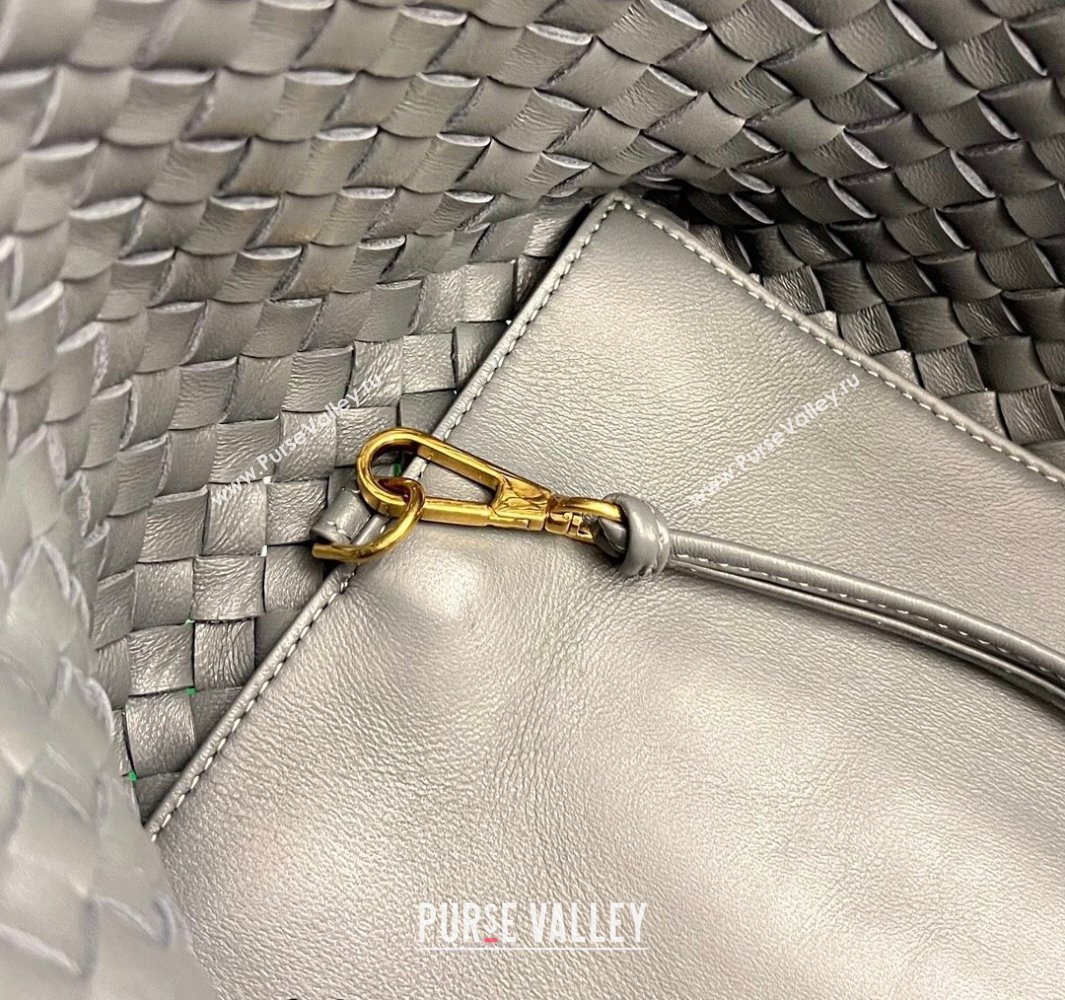Bottega Veneta Medium Cabat Tote Bag in Intrecciato Leather Thunder Grey 2025 608810 (WT-250519095)
