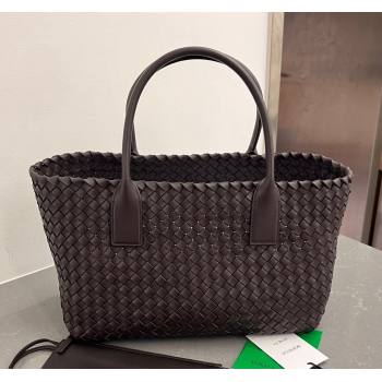 Bottega Veneta Medium Cabat Tote Bag in Intrecciato Leather Fondant Brown 2023 608810 (WT-231212076)