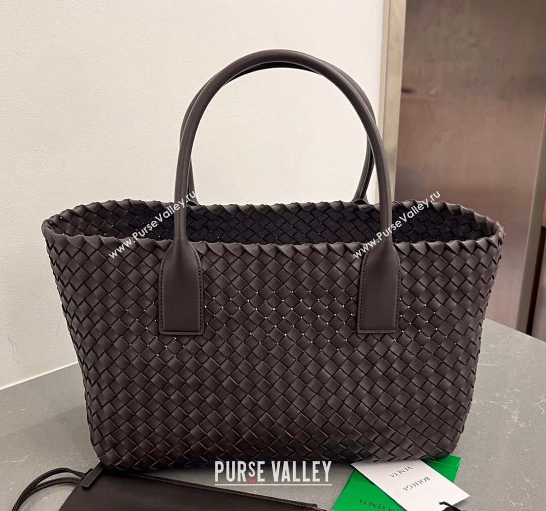 Bottega Veneta Medium Cabat Tote Bag in Intrecciato Leather Fondant Brown 2023 608810 (WT-231212076)